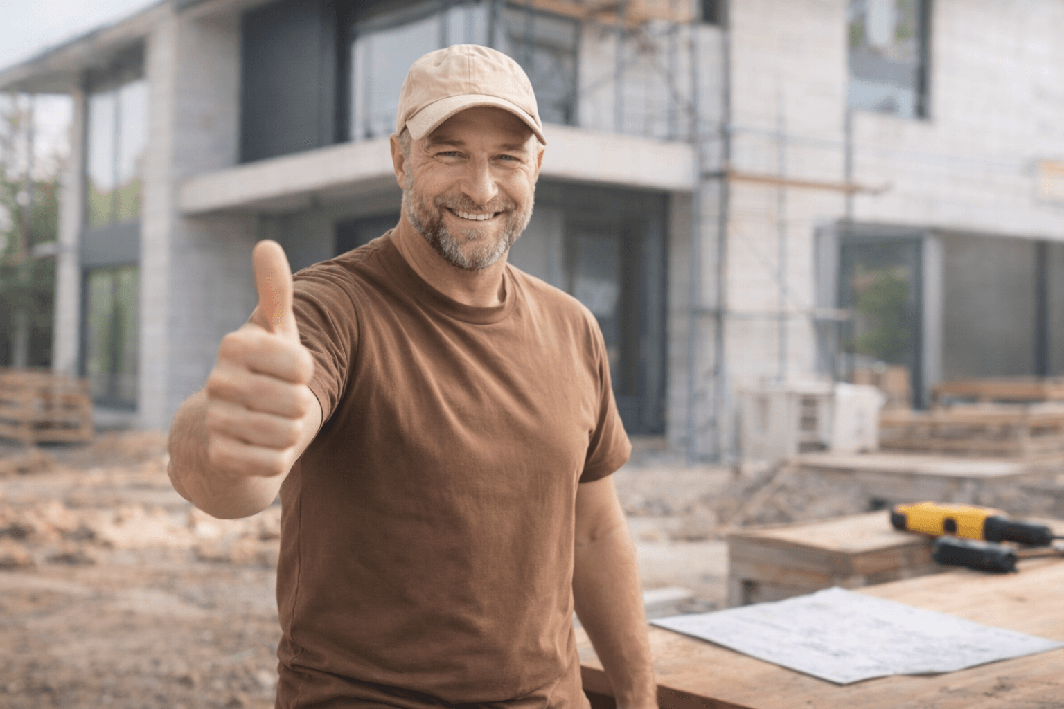 Zufriedener Handwerker